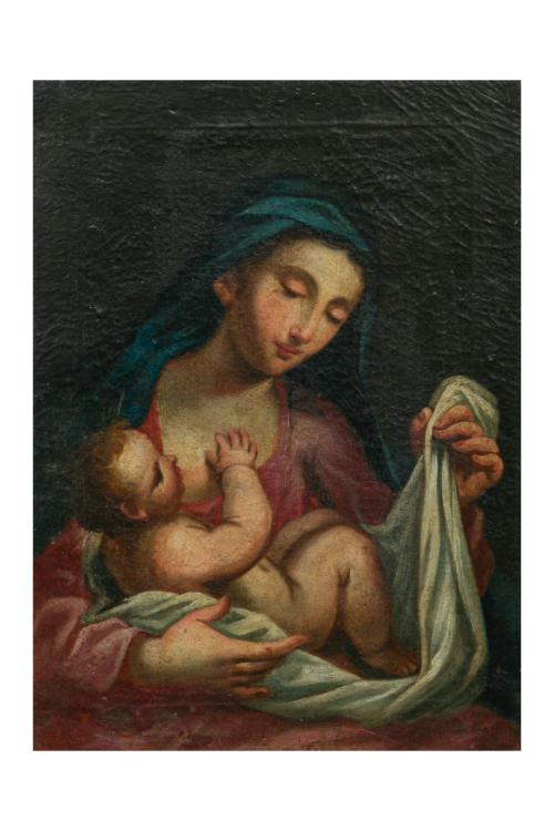 361   -  <p><span class="object_author">ESCUELA ESPAÑOLA S. XVIII - Virgen con Niño </span></p>