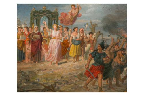 400   -  <p><span class="object_author">ESCUELA ACADEMICISTA S. XIX  - Escena mitológica </span></p>