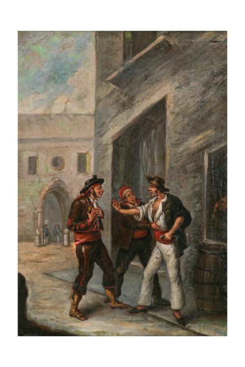271   -  <p><span class="object_author">LEONARDO ALENZA (Madrid, 1807 - 1845) - Riña </span></p>