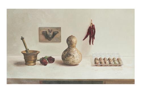 494   -  <p><span class="object_author">JUAN MORENO AGUADO (Madrid, 1954) - Almirez, huevos y guindillas</span></p>