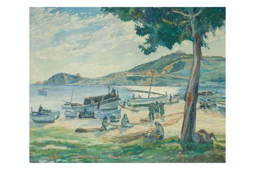 486   -  <p><span class="object_author">JOSEP TORRENT BUCH (Sant Feliu de Guixols, 1915 - 1999) - Paisaje de costa </span></p>