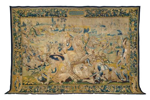 196   -  <p><span class="object_title">TALLER DE AMBERES, Bélgica, S. XVI<br/>“La batalla de Nínive”</span><br></p>