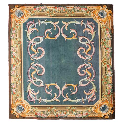 65   -  <p><span class="object_title">Importante alfombra en lana de nudo español de la Real Fábrica de Tapices, firmada y fechada en 1918.</span><br></p>