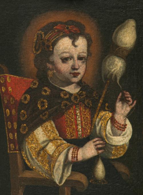307   -  <p><span class="object_author">ESCUELA SEVILLANA S. XVII - Virgen Niña hilandera </span></p>