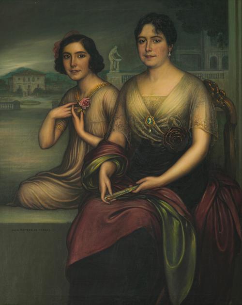 266   -  <p><span class="object_author">JULIO ROMERO DE TORRES (Córdoba, 1874 - 1930) - Retrato de Rosario Mansi y su hija, Ana María Garnica y Mansi</span></p>