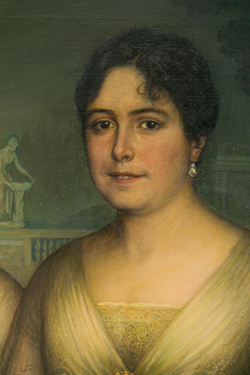 JULIO ROMERO DE TORRES (Córdoba, 1874 - 1930), Retrato de R