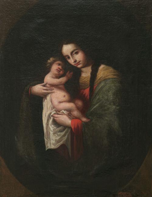 303   -  <p><span class="object_author">ESCUELA ANDALUZA FNS. S. XVII - Virgen con Niño </span></p>