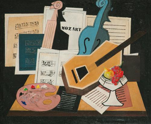498   -  <p><span class="object_author">ISMAEL DE LA SERNA (Granada, 1898 - París, 1968) - Bodegón cubista</span></p>