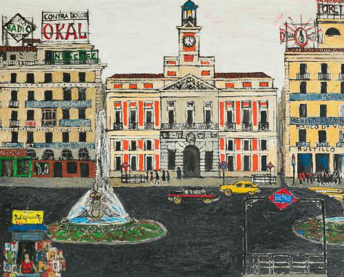 546   -  <p><span class="object_author">FERNANDO DELAPUENTE (Santander, 1909 - Madrid, 1975)) - La vendedora de periódicos</span></p>