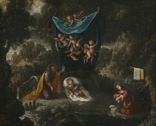 305   -  <p><span class="object_author">ESCUELA ESPAÑOLA S. XVII - La Virgen lavando ropa </span></p>
