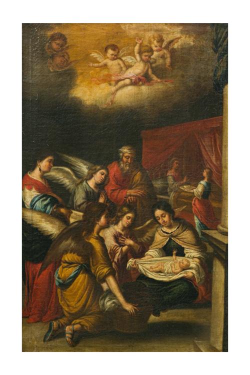 365   -  <p><span class="object_author">ESCUELA ANDALUZA S. XVII - Nacimiento de la Virgen </span></p>