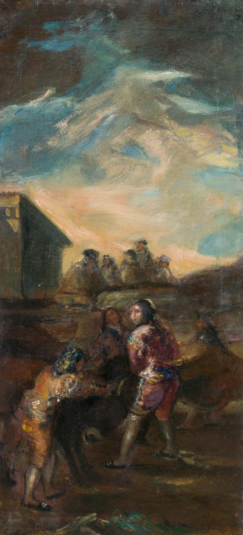 282   -  <p><span class="object_author">ESCUELA ESPAÑOLA FNS. S. XVIII - La novillada </span></p>