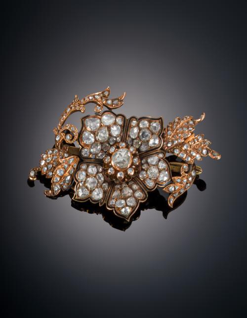 665   -  <p><span class="object_title">BROCHE ISABELINO FLORAL ESMALTE Y DIAMANTES </span></p>
