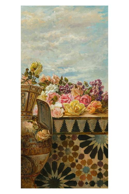 267   -  <p><span class="object_author">EMILIO MILLÁN FERRIZ (Ceuta, 1859 -?) - Ánfora y flores </span></p>