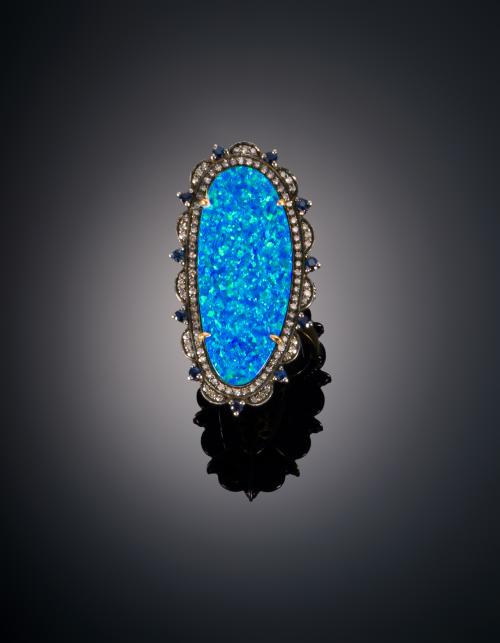 756   -  <p><span class="object_title">SORTIJA CON ÓPALO Y DIAMANTES</span></p>