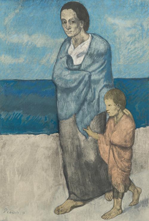 PABLO PICASSO ( Málaga, 1881 - Mougins, 1973), Mëre et enfa