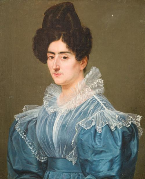 JOSEPH BERGER ( Francia, 1798-1870) Siglo XIX, Retrato de l