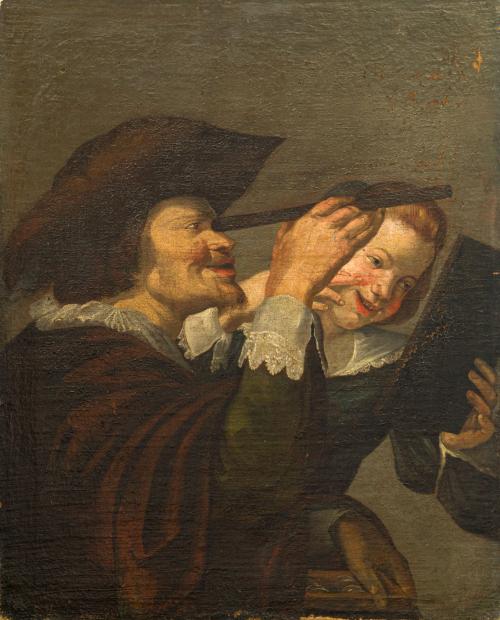 ESCUELA HOLANDESA. Siglo XVII, Alegoría de la vanidad y la 