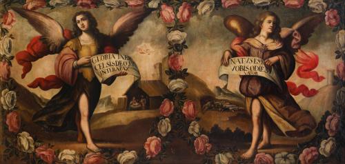 502 - <p><span class="object_author">ATRIBUIDO A ANTONIO DEL CASTILLO (Córdoba, 1616 - 1668) - La Natividad y la Anunciación a los pastores</span></p>