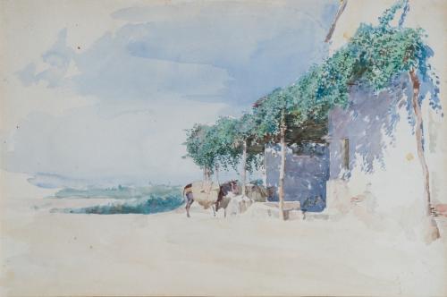 ISIDORO MARÍN (Granada, 1863-1926), Pareja de paisajes" y "