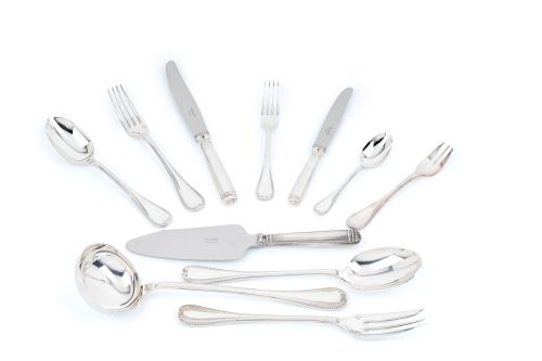 CHRISTOFLE-"Malmaison"Completa cubertería para doce servi