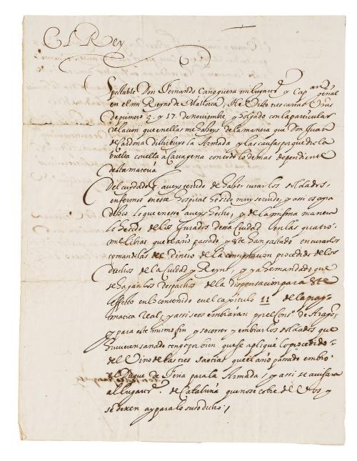 742   -  <p><span class="object_title">Carta del rey Felipe III a don Fernando Canoguera, lugarteniente y Capitán Ganeral de SM en el reino de Mallorca. </span><br></p>
