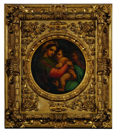 284   -  <p><span class="object_author">ANTOINE-SEBASTIAN FALARDEAU (Canadá, 1822 - Italia, 1889) - Virgen de la Silla, según Rafael </span></p>