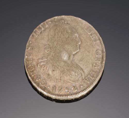 728   -  <p><span class="object_title">MONEDA DE PLATA CARLOS IIII 8 REALES POTOSÍ P.R. 1792</span></p>
