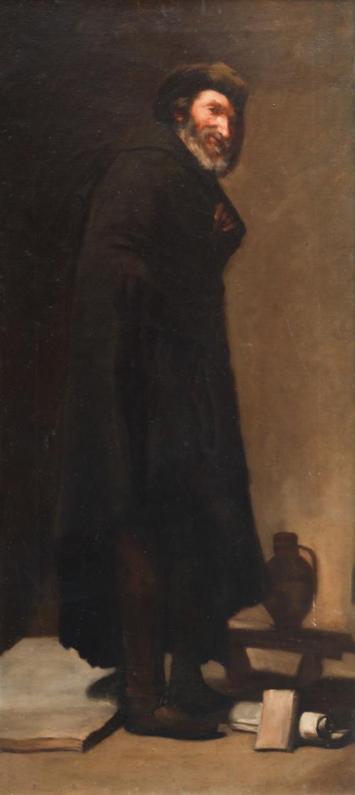 <p><span class="object_author">SEGUIDOR DEL S. XIX DE DIEGO VELÁZQUEZ ( Sevilla, 1599 - 1660) - Menipo </span></p>