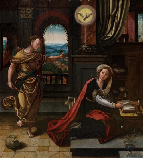 279   -  <p><span class="object_author">MAESTRO SINGULAR EN EL TALLER DE PIETER COECK (Amberes. primera mitad del S. XVI) - La Anunciación </span></p>