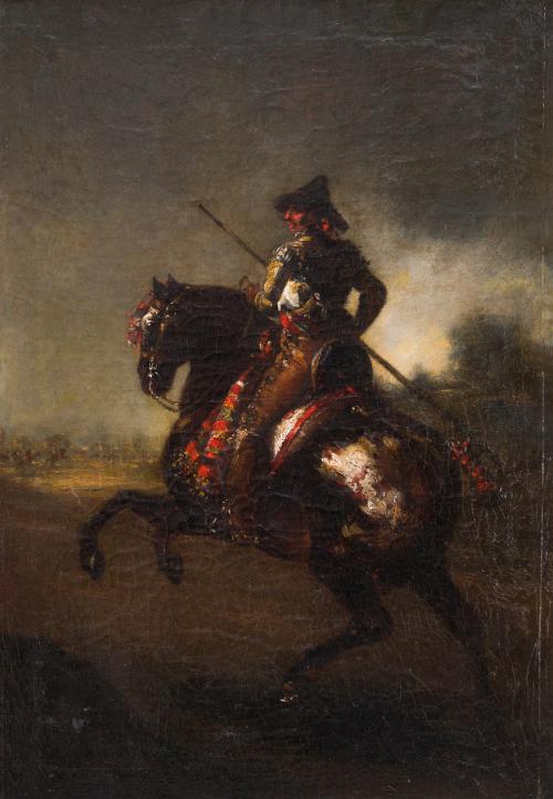 612 - <p><span class="object_author">CÍRCULO DE EUGENIO LUCAS VELÁZQUEZ (Madrid, 1817 - 1870) - El varilarguero </span></p>