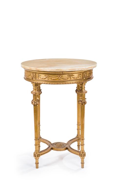 297   -  <p><span class="object_title">Mesita auxiliar circular de estilo neoclásico, C. 1900.<br/></span><br></p>
