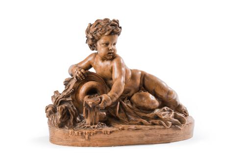 199 - <p><span class="object_title">SEGÚN ALBERT ERNEST CARRIER-BELLEUSE (1824-1887)<br/>"Alegoría del río Tíber"<br/>Figura en terracota. <br/>Con sello. "GASEIN FRERES" VER BIEN</span><br></p>