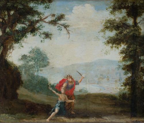 ESCUELA FLAMENCA S. XVII, Sacrificio de Abrahan a Isaac, Ól
