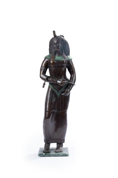 447 - <p><span class="object_title">ESCUELA FRANCESA, S.XIX<br/>Bronce de guerrero egipcio "Retour de l´Egypte"</span><br></p>