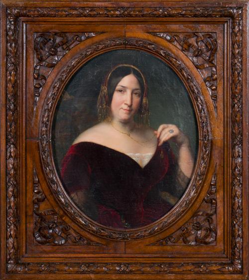 613 - <p><span class="object_author">VICENTE LÓPEZ PORTAÑA (Valencia, 1772 - Madrid, 1850) - Retrato de dama </span></p>