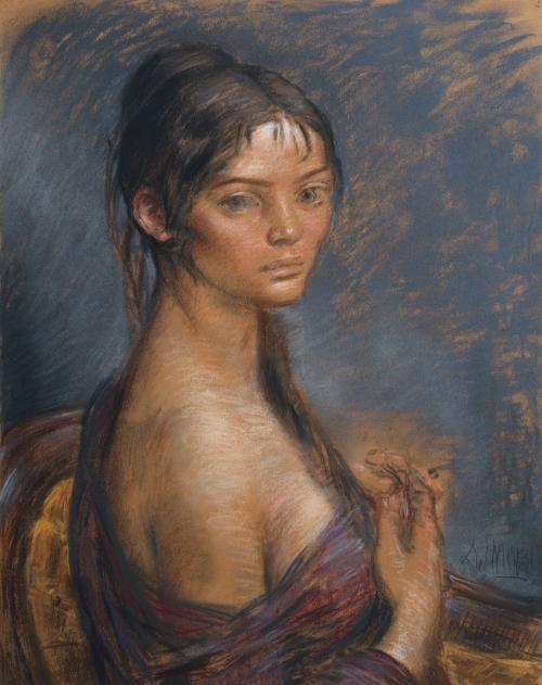 716   -  <p><span class="object_author">MIGUEL DEL MORAL (Córdoba, 1917-1998) - Retrato de dama</span></p>