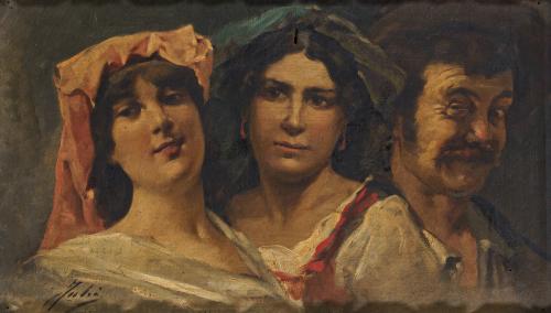 406   -  <p><span class="object_author">ESCUELA ESPAÑOLA S. XIX  - Estudios de cabezas </span></p>