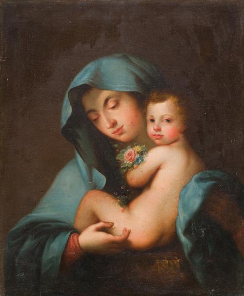 546   -  <p><span class="object_author">ESCUELA ITALIANA S. XVIII - Virgen con Niño</span></p>