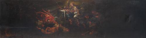 ESCUELA TALIANA S. XVII, Alegoría de la Fe , Óleo sobre lie