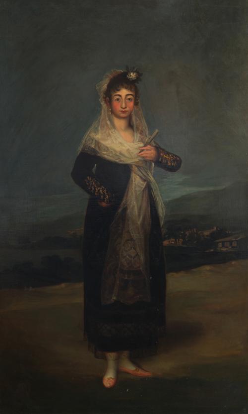 ANÓNIMO ESPAÑOL, SIGLO XIX - XX, Marquesa de Santiago, Óleo