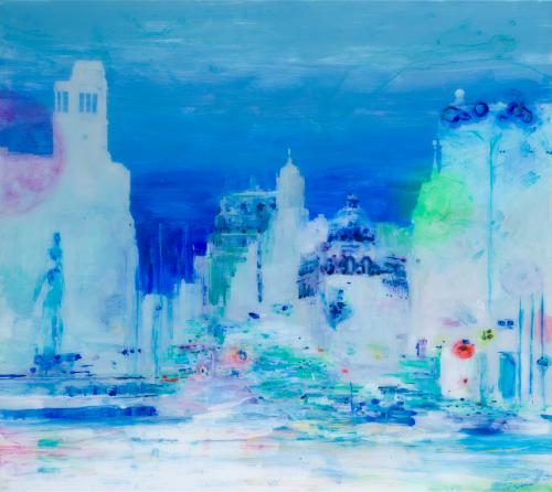 MARÍA BEJARANO (Sevilla, 1971), Madrid Líquido, Técnica mix