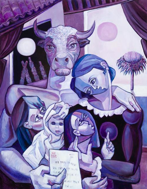 SALVADOR MORERA (Córdoba, 1944), Desahucio, Óleo sobre lien