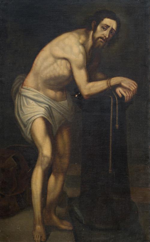 497 - <p><span class="object_author">ESCUELA ESPAÑOLA. Décadas centrales del S. XVII - Cristo atado a la columna</span></p>