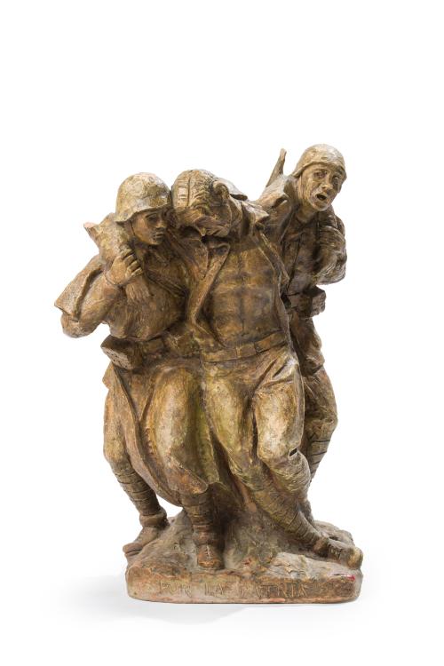 379   -  <p><span class="object_title">JUAN POLO VELASCO (1923-2017)<br/>"Todo por la patria"<br/>Escultura en terracota. Firmada y fechada. Alguna falta.</span><br></p>