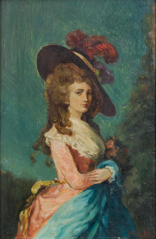 344   -  <p><span class="object_author">ESCUELA ESPAÑOLA FNS. S. XIX  - Retratos de damas </span></p>