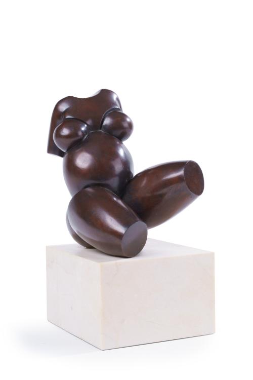 MANUEL MATEO CUENCA (Cuenca ,1951), Torso femenino, Bronce