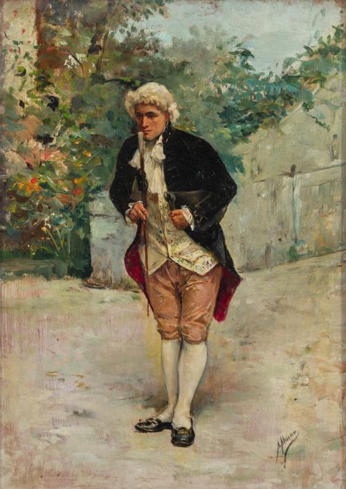 642   -  <p><span class="object_author">AGUSTÍN ALMAR (Activo en Valencia segunda mitad del S. XIX)  - Dama y caballero </span></p>