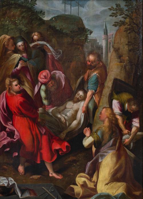 564 - <p><span class="object_author">SEGUIDOR DE FEDERICO BAROCCI (Urbino, 1528 - 1612 - Entierro de Cristo </span></p>