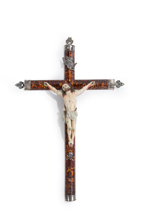 576 - <p><span class="object_author">CÍRCULO DE BERNERDO LEGARDA ESCUELA QUITEÑA S. XVIII - Cristo crucificado </span></p>